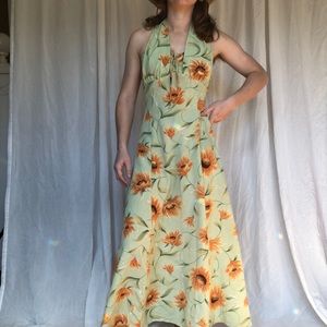 Green Sunflower Dress